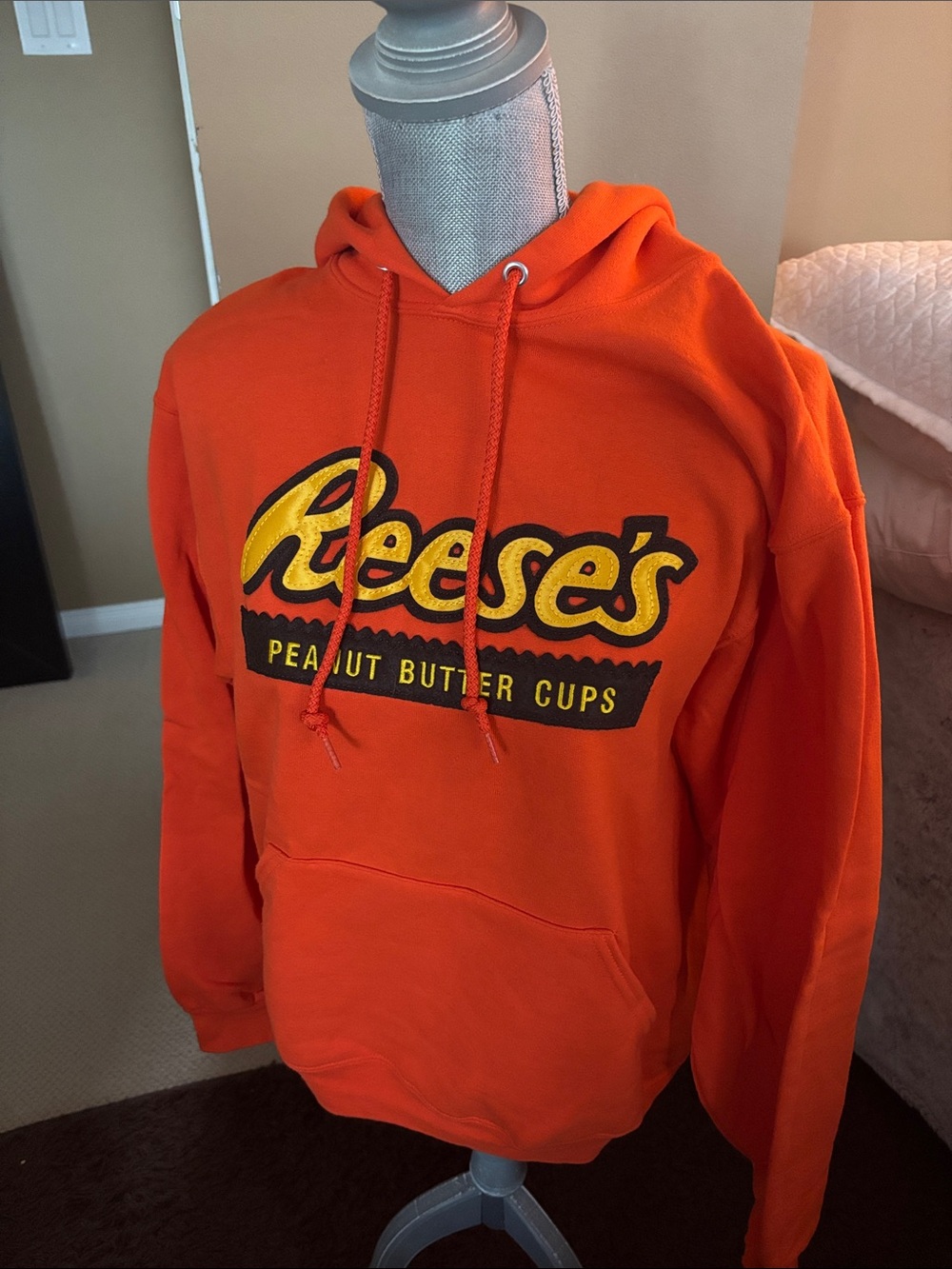 Jerzees Orange Reese's Logo Hoodie